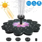 Fontaine à énergie solaire flottant multi-usage oiseau bain pompe à eau avec 4 buses pour jardin piscine étang panneau solaire fontaine flottante