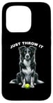 Coque pour iPhone 15 Pro Just Throw It Working Border Collie Herding Ball pour chien