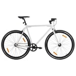 Fixed gear cykel vit och svart 700c 51 cm