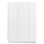 iPad Air 10.9 (2020) Litchi Skin Tri-Fold etui - Hvidt