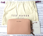 TED BAKER Med Zip Around Purse Women Garceta Pale Pink Leather Wallet BNWT R£65