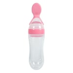 90mL Silicone Baby Toddler Feeding Bottle with Spoon Fresh Food Cereal Squeeze