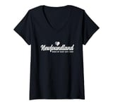 Womens Travel Souvenirs Makes My Heart Skip A Beat Newfoundland V-Neck T-Shirt