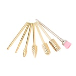 Drill Bit Set Nail Bits Cleaning Brush Bit 7pcs Nail Grinder Kit For Manicure