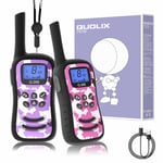 QUOLIX Walkie Talkies for Kids Camo, Rechargeable Walkie Talkies for Adults Long Range 8 Channels 2 Way Radios with Built-in Flashlight for Camping Games Family Garden Playing