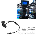 DC 5.5 2.1 Monitor Power Cable Low Heat Generation Female To Double DTAP Mal XD