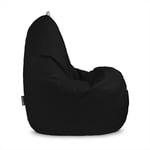 Pouf Poire Relax Similicuir pour Extérieur ou Intérieur Noir Enfant Noir