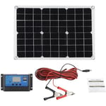 Kit photovoltaïque - GXU - Panneau solaire 20W flexible - Contrôleur solaire 10A - Pour camping-car et caravane