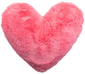 Brandsseller Coussin en Forme de Cœur env. 40 x 30 cm Coussin décoratif Oreiller Coussin Cœur en Peluche Douce Coussin Douillet Canapé Lit - Pink