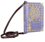 Cross Body Shoulder Handbag Well Read Book Dust Bag Pride + Prejudice Purple