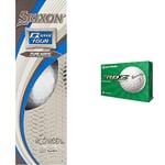 Srixon Q-Star Tour 3 White - 12 Golf Balls - Performance & Power - 3 Pieces - Urethane - Golf Accessories and Premium Gifts & TaylorMade RBZ Soft Dozen Golf Balls, White,2021