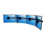 Dataflex Viewmaster système Multi-écrans - Bureau 443 - Supports d'écrans Plats pour Bureau (48 kg, 75 x 75 mm, 100 x 100 mm, Réglage de la Hauteur, Noir)