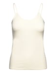 Emmy Cashmere Singlet Tops T-shirts & Tops Sleeveless Cream Swedish Stockings