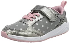 Clarks Garçon Fille Aeon Flex K Basket, Pewter Leather, 29 EU