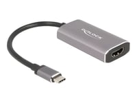 Delock - Video Adapter - 24 Pin Usb-C Hann Til Hdmi Hunn - 20 Cm - Grå - 8 K 60 Hz (7680 X 4320) Støtte