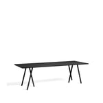 HAY Loop Stand matbord black linoleum, 250cm, svart stålstativ