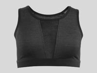 Aclima FlexWool Sports Top Jet Black - Sport-BH i Merinoull för damer - XL