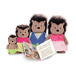 Li'l Woodzeez - McBristly Porcupine Family - Ensemble de jouets 5 pièces avec figurines d'animaux miniatures et livre d'histoires - Jouets et accessoires pour animaux pour les enfants de 3 ans et plus