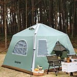 Glamping Inflatable Tent - Camping Tents for Family - Hiking and Backpacking - Suitable for 4-5 Person Camping - Quick with 3 Minute Setup - 7.8FT x 7.8FT x 5.6FT