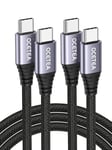 Ocetea USB C to USB C Charger Cable, 60W USB-C to C Cable Fast Charging Compatible with iPhone 16 15 Plus Pro Max, MacBook Pro, iPad Pro, Galaxy S24 S23 Ultra, Pixel [2-Pack 2M]