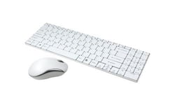 LogiLink Combo Set with Autolink - Ensemble clavier et souris - sans fil - 2.4 GHz - Allemand - blanc