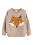 Lindex Kids' Fox Jumper, Dusty Beige