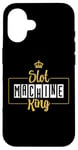 Coque pour iPhone 16 Slot Machine King Mens Papa Grandpa Casino Jeux de hasard