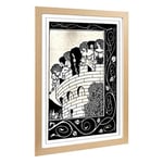 Big Box Art Framed Print of Aubrey Beardsley A Devil in Womans Likeness Design | Wall Art Picture | Home Decor for Kitchen, Living Room, Bedroom, Hallway, Oak, A2 / 24.5x18 Inch / 62x45cm