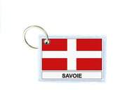 Porte cles cle clefs imprime double face drapeau savoie savoyard