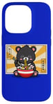 Coque pour iPhone 14 Pro Kawaii Hot Pot Ramen Bear Taiwan Travel