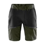 FRISTADS Carbon semistretch friluftsshorts - MILITÄRGRÖN/SVART - L