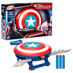 Marvel Studios Captain America Brave New World NERF Skyshot Blaster, Shield Roleplay Toy