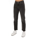 Levi's Womenss Levis 501 Crop Get Off My Cloud Jeans in Black Cotton - Size 29 Extra Short