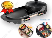 Appareil À Raclette Rôti Electrique Barbecue Poêle Chaudière/Double Usage Ménage Sans Fumée Antiadhésif Cuisson Multifonction