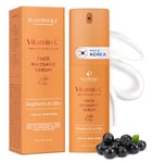 PLANTIFIQUE Sérum Visage à la Vitamine C Huile Massage Bio Relaxante: Hydratant, Anti-Rides Puissant, Soin Visage Homme et Femme avec Acide Hyaluronique, Serum Vitamine C Skincare Coréen pour Gua Sha