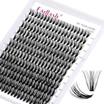 Fadlash Cluster Extensions de cils individuels 50D 0,07 C Curl 12-18 mm Extensions 200 pièces DIY Extensions de cils à la maison