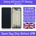 Samsung Galaxy A53 SM-A536B Incell TFT LCD Screen Display Touch Digitizer +Frame