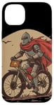 iPhone 14 Plus Funny Girl's bike with medieval Knight for Boys and Girls Case