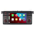 LXKLSZ Car Radio pour BMW E46 3 Série 1999-2004 Compatible avec sans Fil Carplay/Android Auto avec Un écran Tactile de 7 Pouces IPS/Bluetooth/Mirror Link/FM/AM/USB