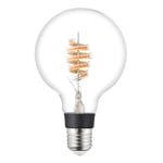 Eglo Connect.z Ampoule LED E27 connectée, globe G95, ZigBee, App et commande vocale Alexa, dimmable, blanc chaud, 4,9 W, lampe vintage en spirale transparente