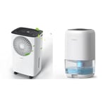 CONOPU Dehumidifier 12L/Day, Automatic Dehumidification, 24h Timer, Continuous Drainage & Dehumidifier 1000ml, Dehumidifiers for Home, Auto Off&Coloured LED Light