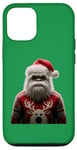 Coque pour iPhone 12/12 Pro Yéti avec bonnet de Noël, abominable bonhomme de neige, amoureux de Noël