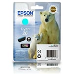 C13T26124010 Cyan Epson 26 Polar Bear Series Genuine Ink Cartridge T2612