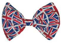 Adults Union Jack Flag Giant Bow Tie United Kingdom Great Britain Fancy Dress