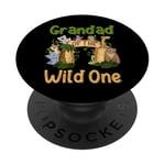 Grandad Of The Wild One Zoo Famille Safari Jungle PopSockets PopGrip Adhésif