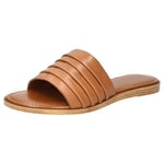 Bella Vita Made in Italy Women's Rya-Italy Flat Sandal, Whiskey Italian Leather, 7.5 UK