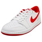 Nike Air Jordan 1 Retro Low Og Mens White Red Fashion Trainers - 9.5 UK