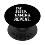 Eat Sleep Gaming Repeat Gaming Console Gaming & Video Gaming PopSockets Adhesive PopGrip