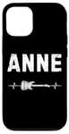 Coque pour iPhone 12/12 Pro Anne Guitare Battement De Coeur Musique Guitariste