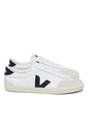 Veja Mens Volley Canvas Trainer White/Black Leather - Size UK 10